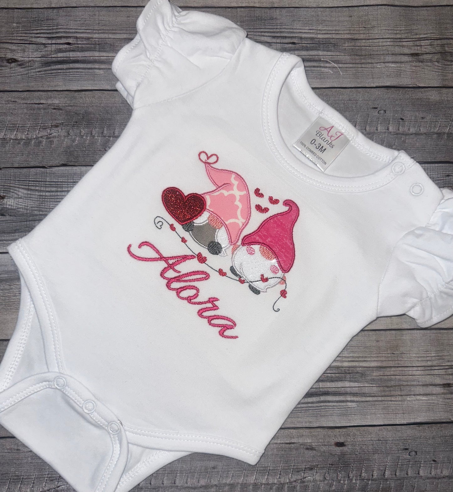 Two Gnomes Valentine's Day shirt for girls