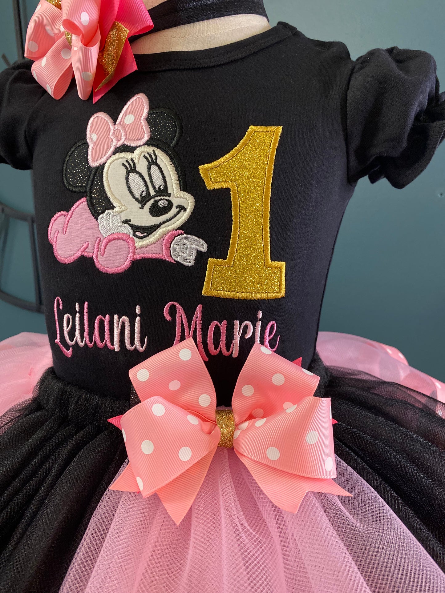 Minnie mouse birthday outfit for 1 year old