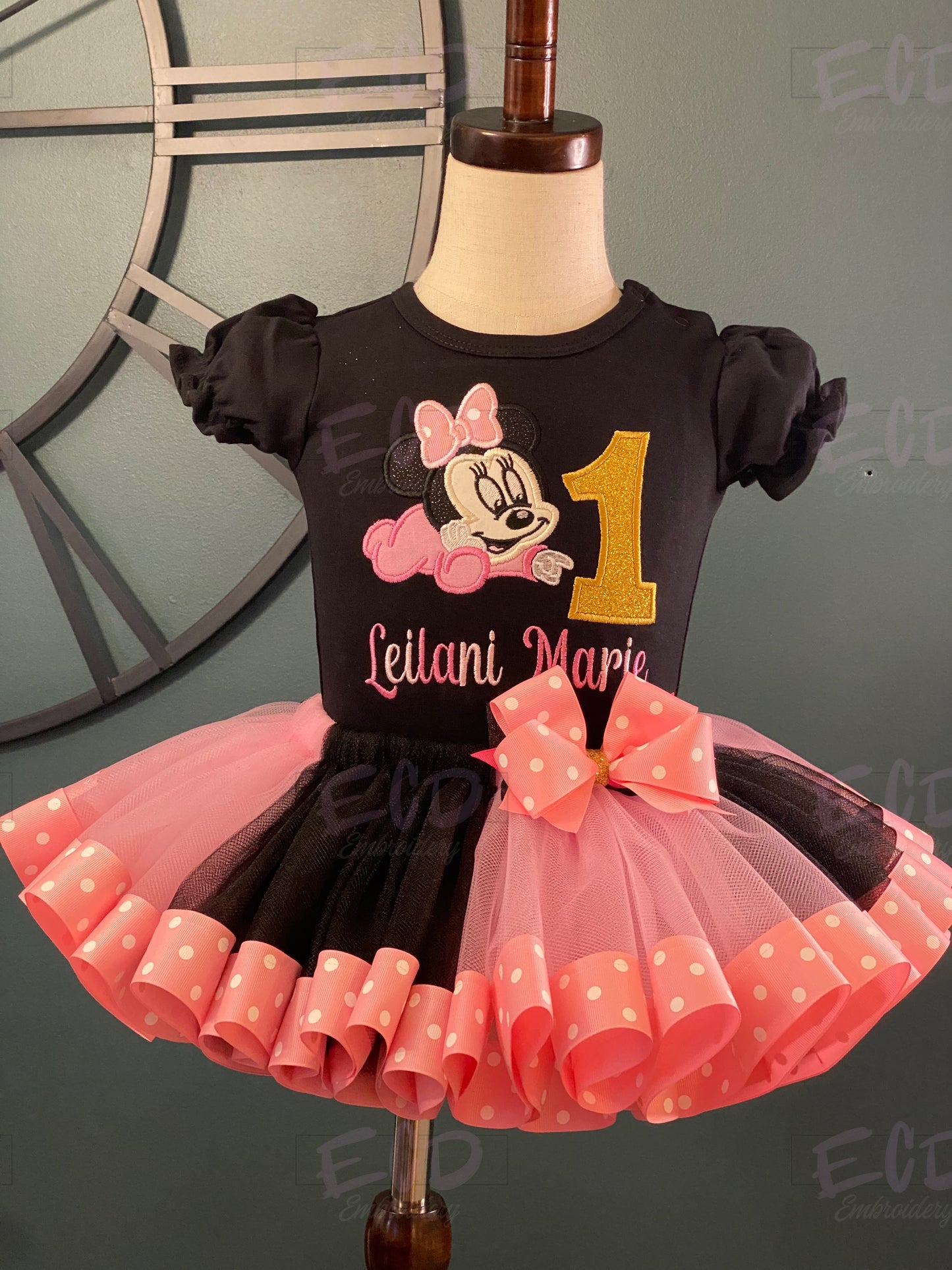 Minnie mouse birthday outfit for 1 year old