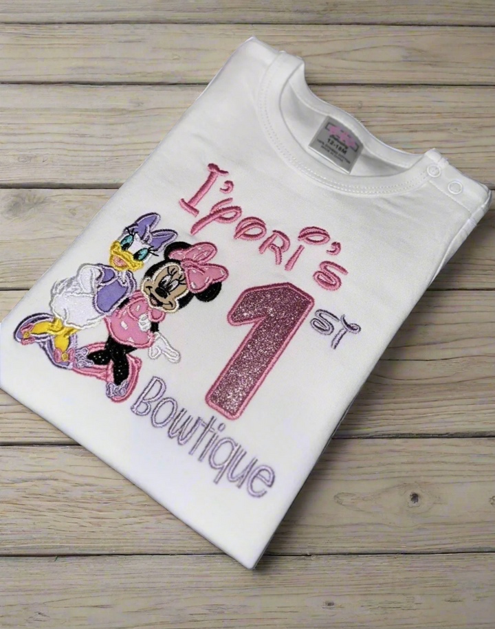Personalized Minnie &amp; Daisy inspired Birthday tutu set for girls|Custom Birthday Outfit