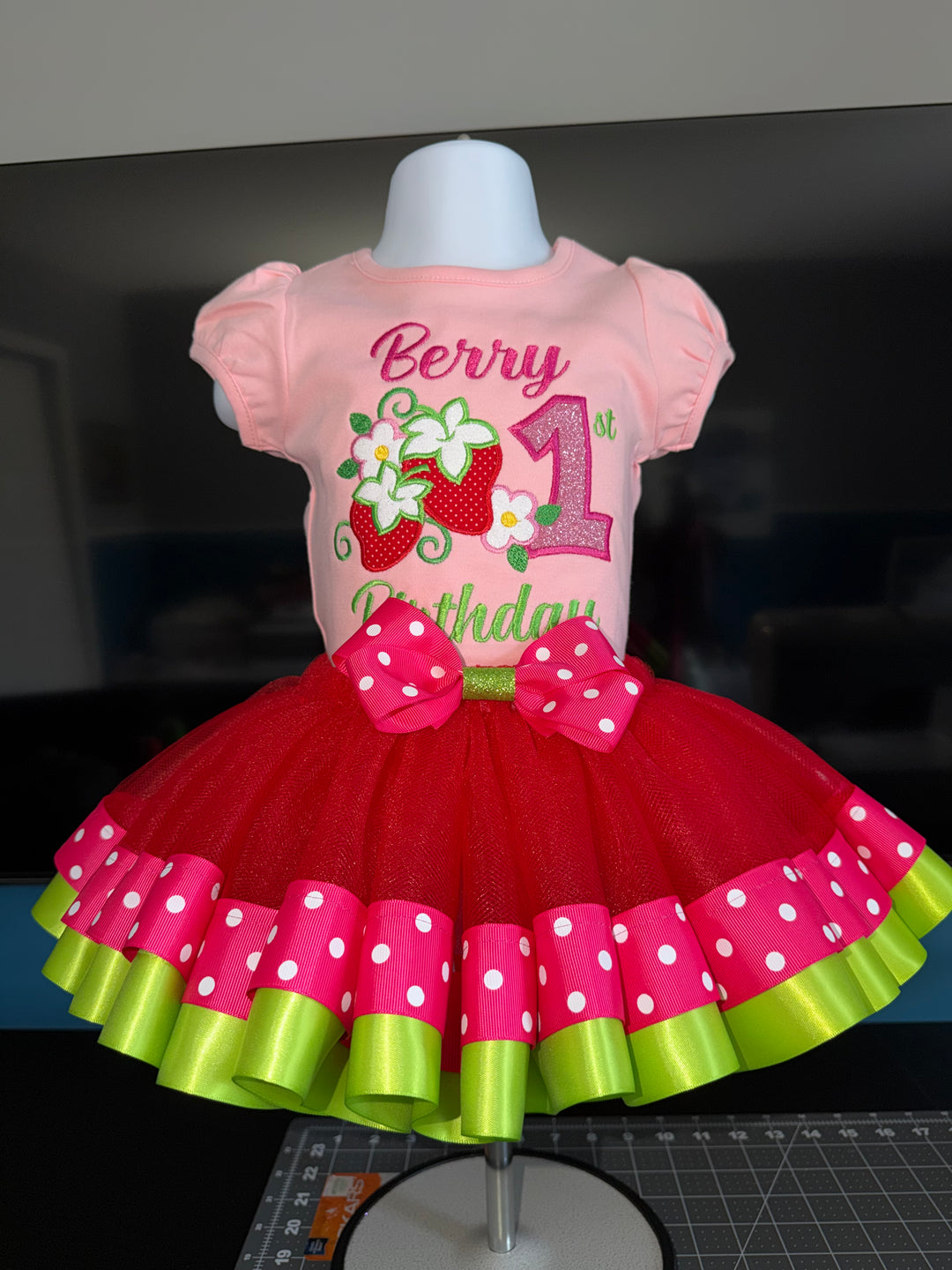 berry 1st birthday theme outfit for girls
