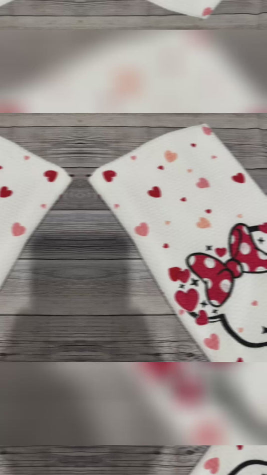 Valentine's Day towel set- ready to ship